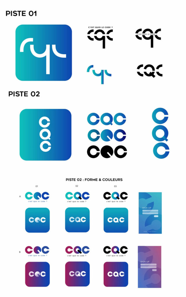 Création de logo Phase de recherche logo