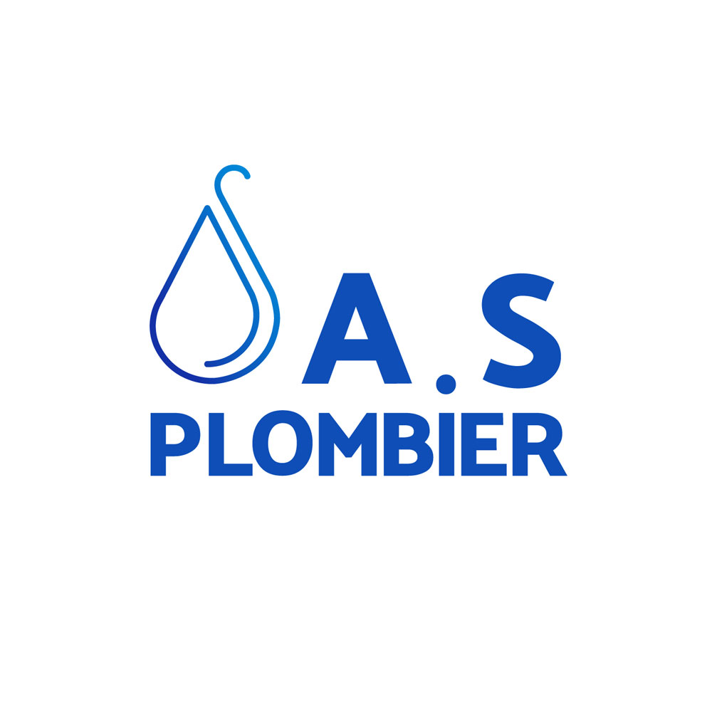 Logo Plombier Logo symbole Dégradé bleu