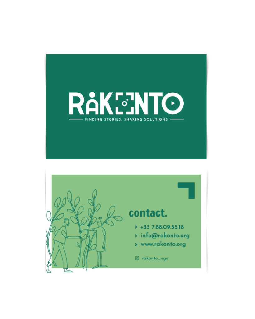 Identité Visuelle Rakonto Association Logo Environnement Sociale Utopiste Identité Visuelle Graphiste Carte de Visite