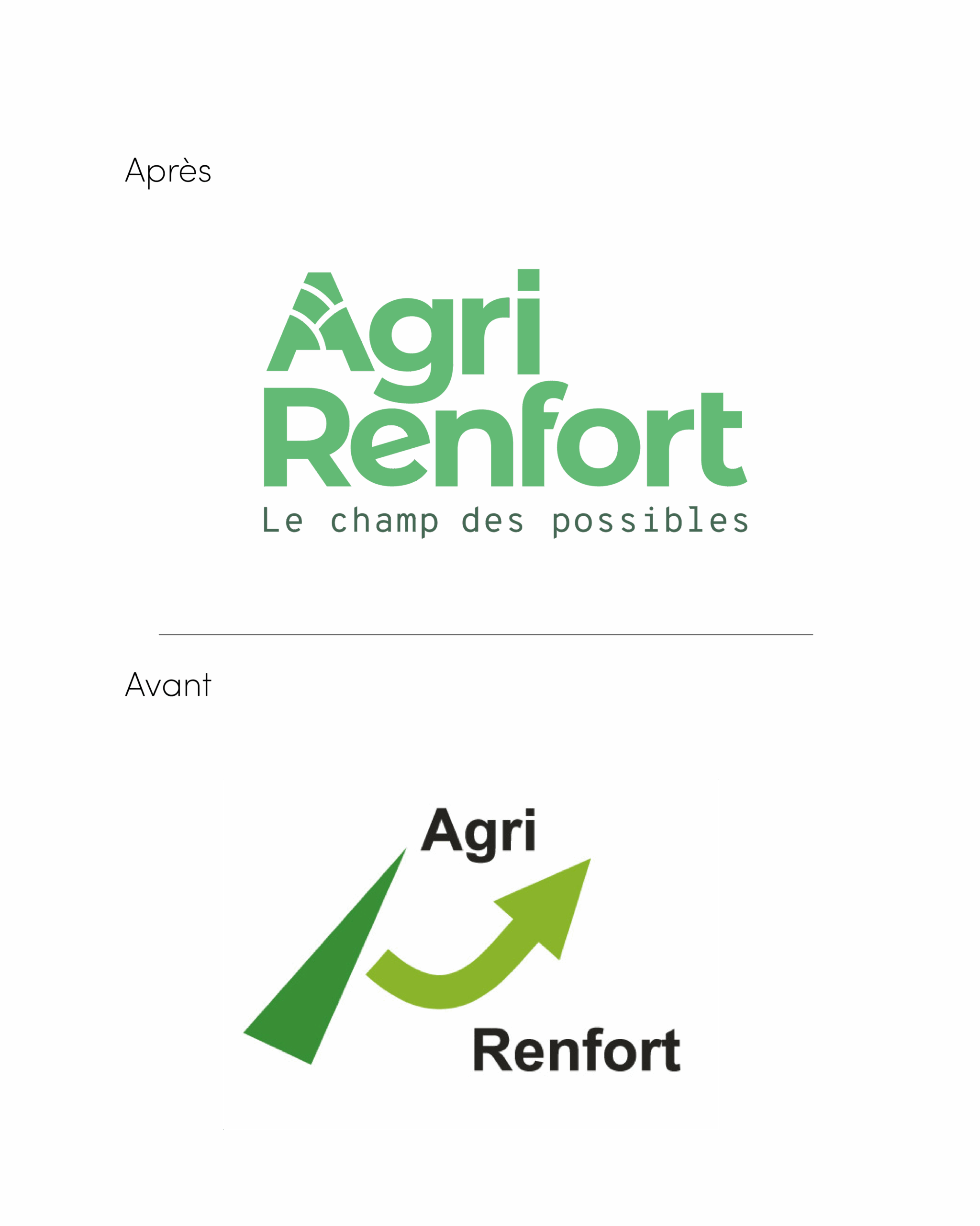Agriculture Environnement Inclusion Logo Identité Visuelle Logo avant/après