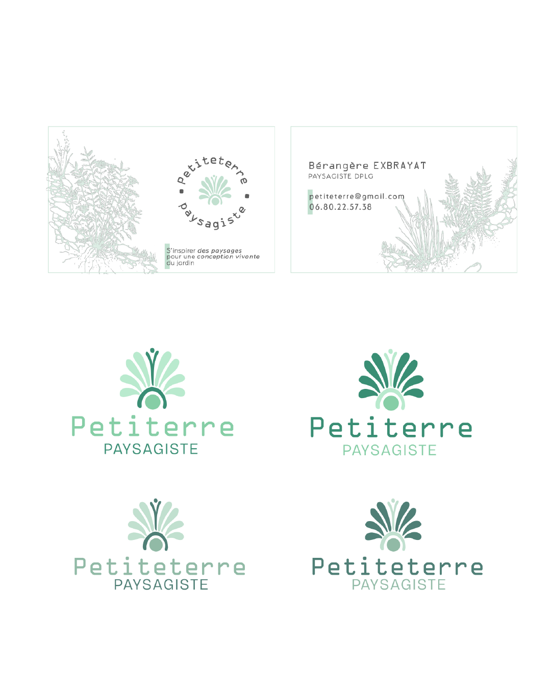 Paysagiste Sud-Ouest Identité Visuelle Logo Petiteterre Recherche logo Test Identité Visuelle