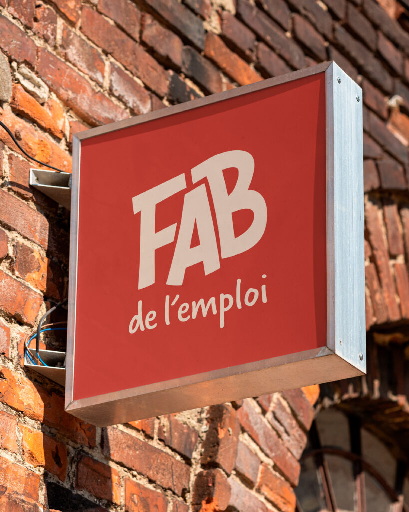 La Fabrique de l'Emploi EBE Identité visuelle Nouveau Logo Carte de visite Collaboration Atelier Collectif