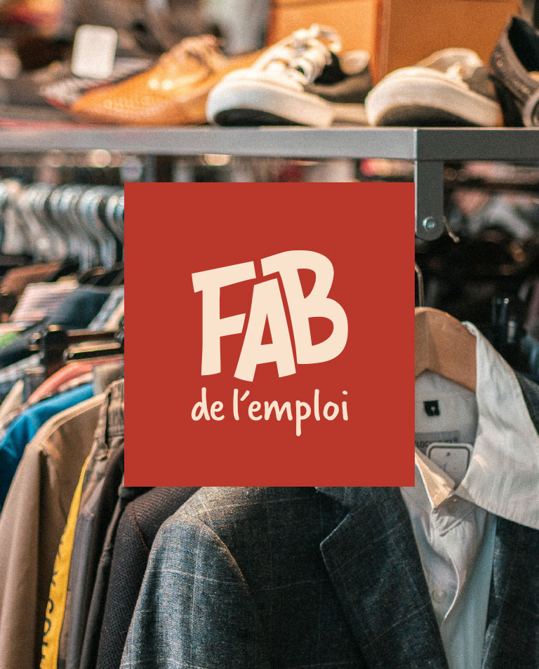 La Fabrique de l'Emploi EBE Identité visuelle Nouveau Logo Carte de visite Collaboration Atelier Collectif
