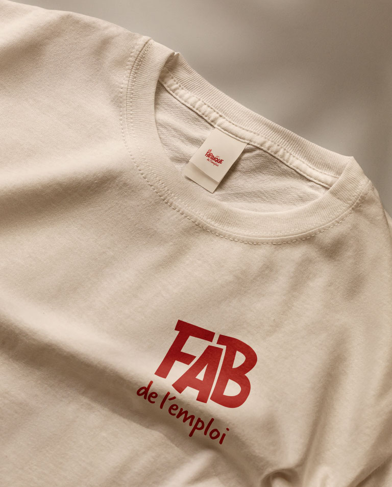 La Fabrique de l'Emploi EBE Identité visuelle Nouveau Logo Carte de visite Collaboration Atelier Collectif
