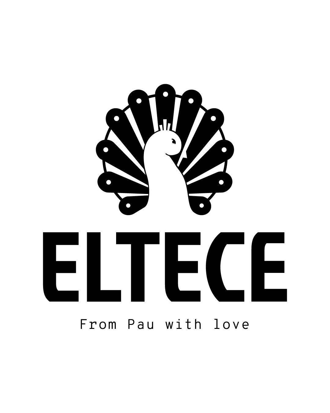 Eltece Marque de vêtements Pau Logo Paon Identité visuelle Logo Noir&Blanc Culture urbaine et streetwear Habits mixes