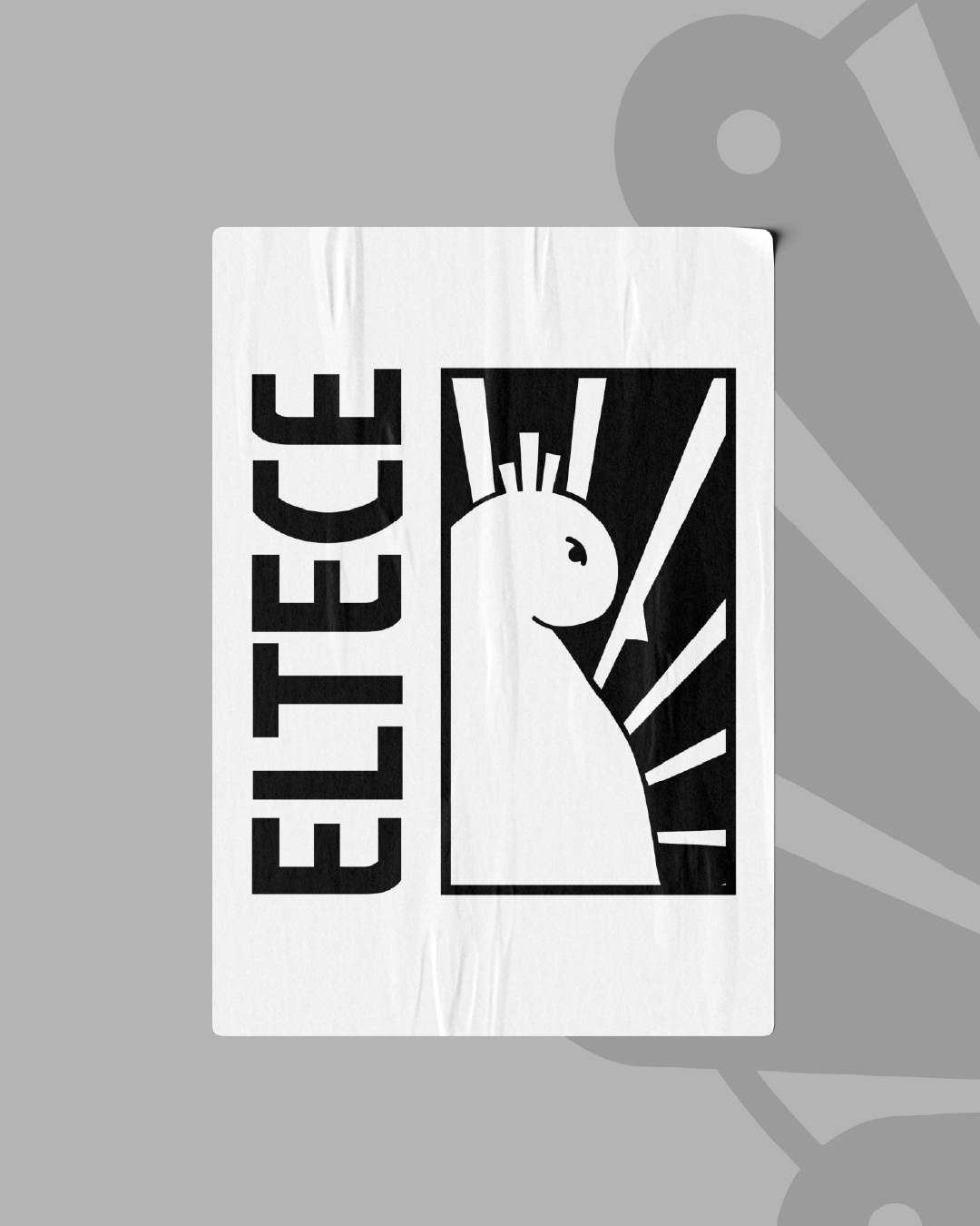 Eltece Marque de vêtements Pau Logo Paon Identité visuelle Logo Noir&Blanc Culture urbaine et streetwear Habits mixes Sticker