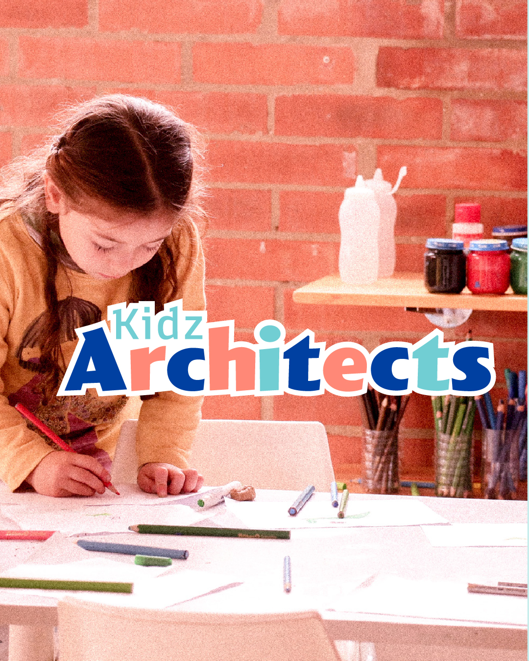 Nouveau logo Architecture enfant Coloré Crayon New York Soutien scolaire Identité visuelle