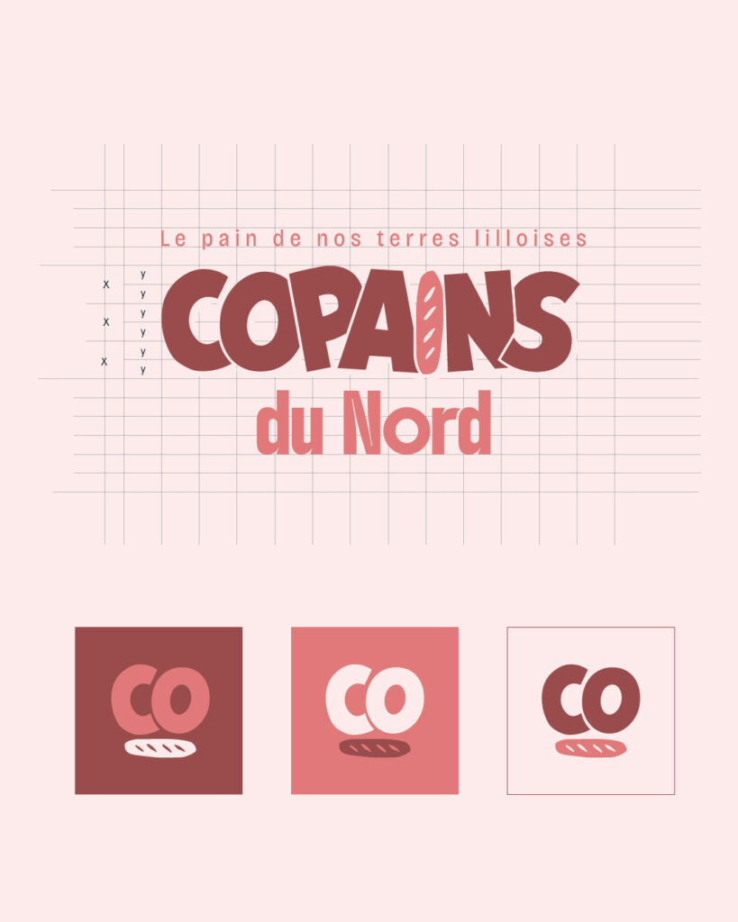 Univers du pain Identité visuelle Logo Icônes pain Stickers Boulangerie du nord Marque française