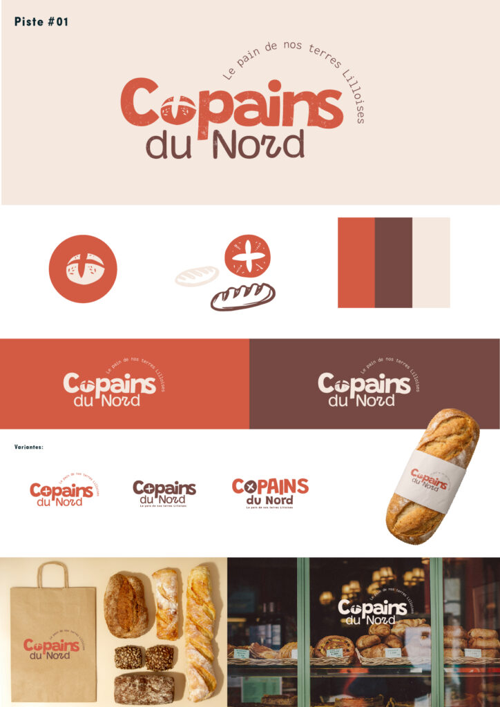 Marque boulange Produit local Métropole lilloise Nouveau logo Marque bio et locale Identité Visuelle Recherches pistes