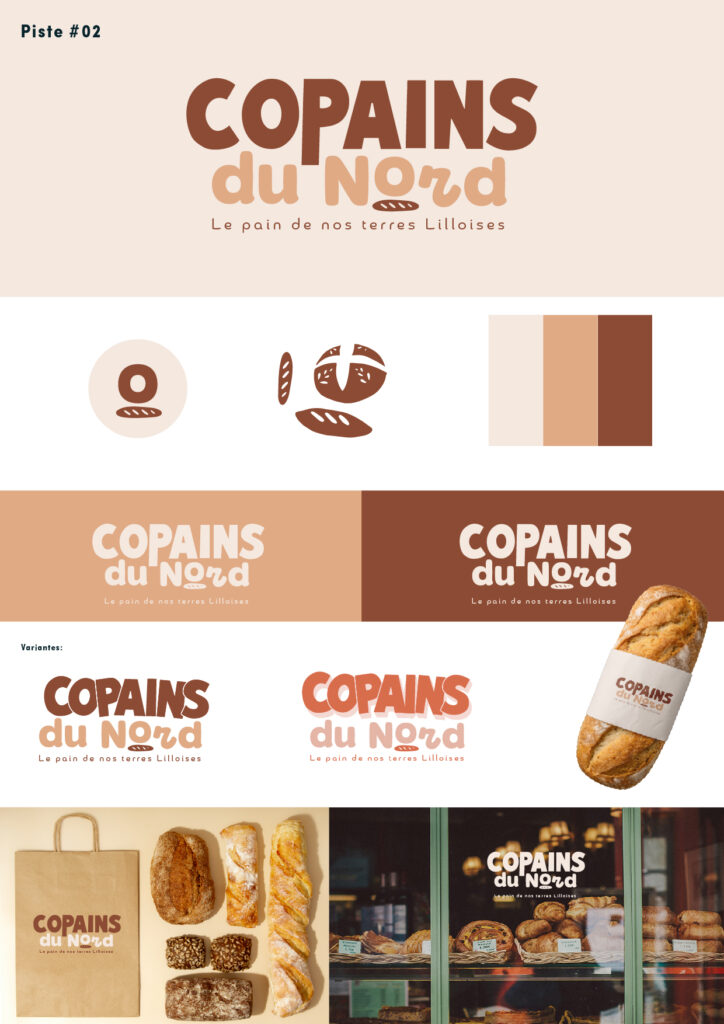 Marque boulange Produit local Métropole lilloise Nouveau logo Marque bio et locale Identité Visuelle Recherches pistes