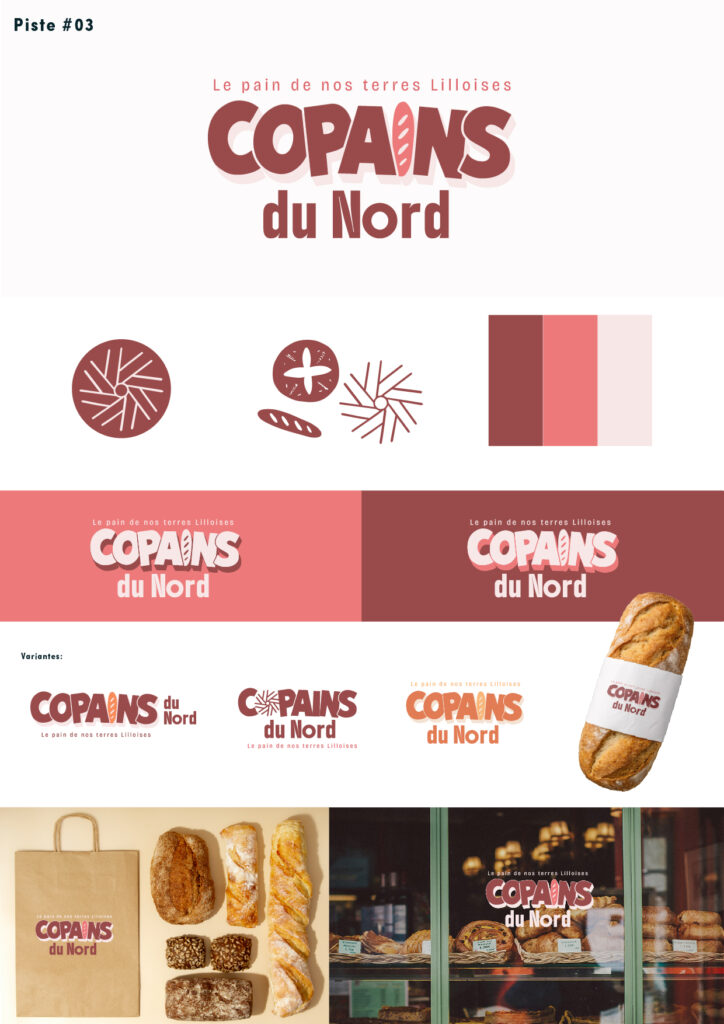 Marque boulange Produit local Métropole lilloise Nouveau logo Marque bio et locale Identité Visuelle Recherches pistes