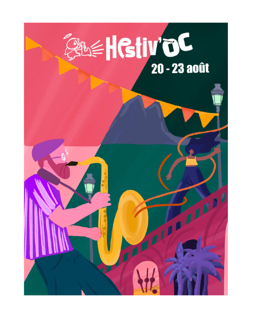 Affiche Festival Hestiv'Oc Pau Illustration Graphiste Artiste Recherche