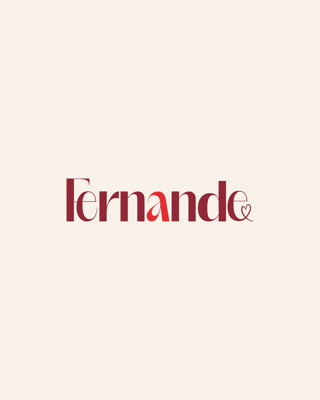 Fernande Pau Concept Store Créateurs Locaux Identité visuelle Nouveau Logo Collaboration Atelier Collectif Agile Logo girly Coeur Rouge Glamour